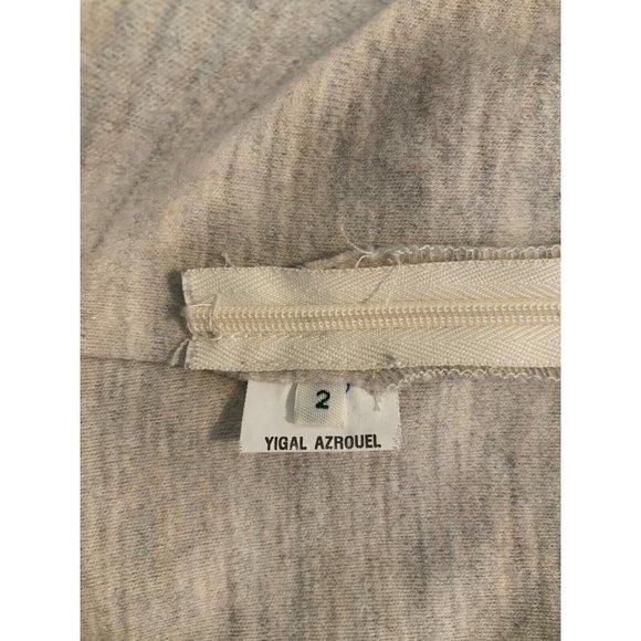 Yigal Azrouel Light Gray Fit & Flare Dress W/Oversized Double Collar Size 2 - Picture 10 of 10